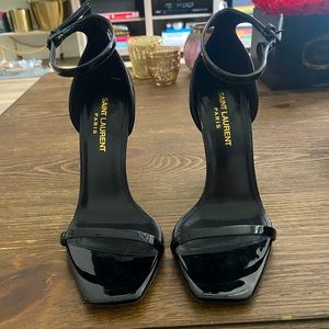 Saint Laurent Opyum Sandals in Patent Leather